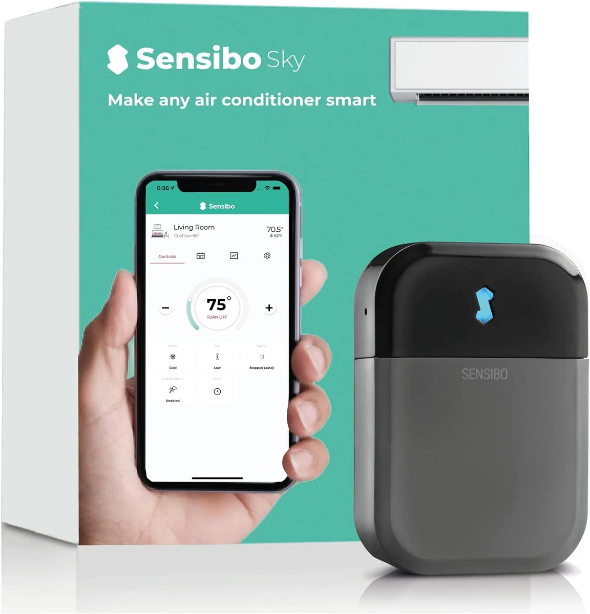 Sensibo Sky, Smart Home Air Conditioner System - Quick u0026amp; Easy 60-Second  Comfort | eBay