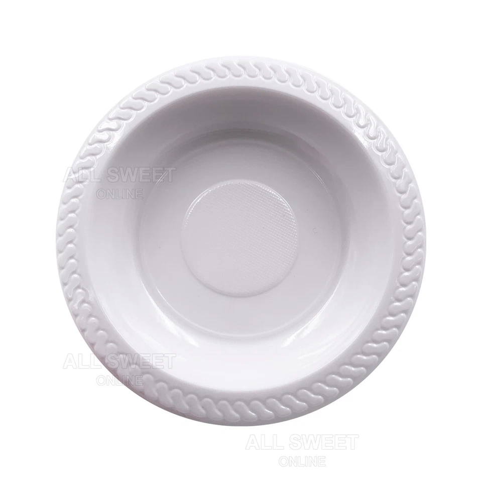 50pcs Party White Plastic Bowls Dinner Picnic Catering Event 180mm x 30mm AU - image 4 of 4