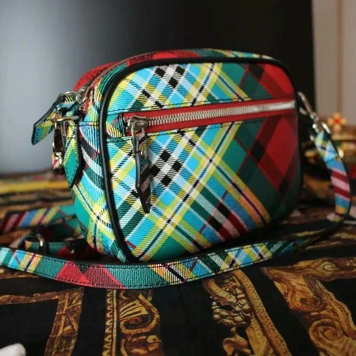 VIVIENNE WESTWOOD SHUKA TARTAN HANDBAG