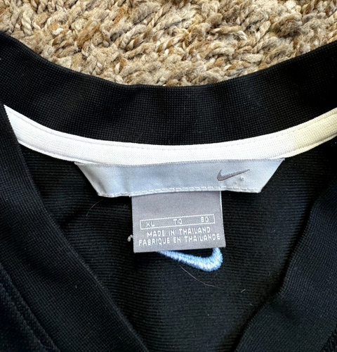 Nike Athletics Vintage Y2K Tee Athletic Silver Tag Spellout Logo Men's XL Black - Picture 3 of 8