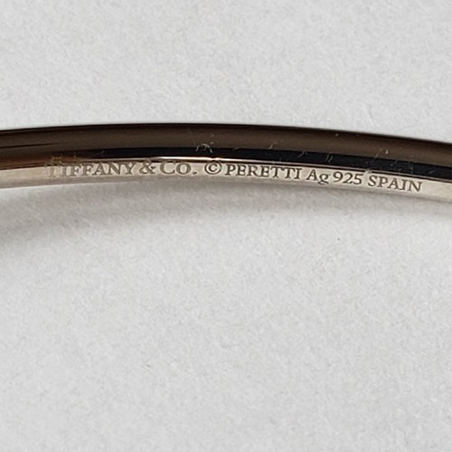 Authentic Tiffany&Co Elsa Peretti  Elongated Teardrop Bangle In Sterling Silver - Picture 6 of 8