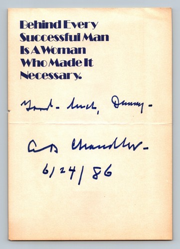 AB Happy Chandler HOF Signed Index Card Note Pad Autograph Auto JSA LOA - Picture 1 of 4