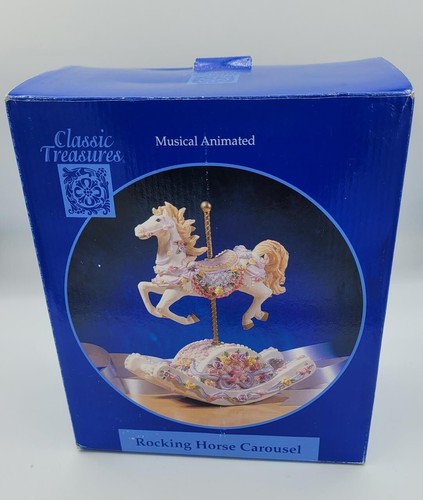 Classic Treasures musikalisches animiertes Schaukelpferd-Karussell - NEU IM KARTON
