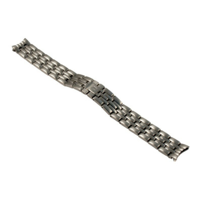 NIVREL Metallarmband, massiv, Baguetteband, Doppelfaltschließe, rund, 14 mm