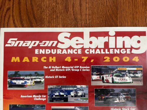 2004 Snap-On Sebring Endurance Challenge Werbe-Rennplakat Rolex HSR GT - Bild 2 von 6