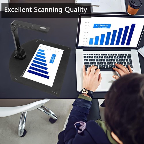 12MP Document Camera Portable Book Scanner Windows Mobile Scanner Capture A3/A4 - Picture 8 of 11
