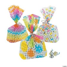 Easter Bags Treat Bags Easter Cellophane Loot Goodie Bags Favor Bags Easter 12ct