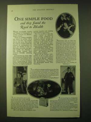 1924 Fleischmann's Yeast Ad - One simple food and they found the road to health