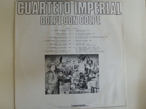 Cuarteto Imperial - Golpe Con Golpe - LP - Bild 2 von 2