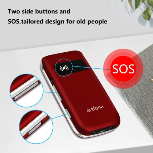 Artfone G3 Cell Phone for Elderly Flip Unlocked for Seniors, SOS - Big Buttons - Picture 4 of 12