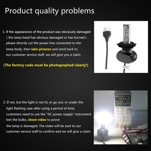 Nighteye 2x 72W 9000LM LED Headlight Bulbs Kit Car Driving White 6500K Plug&Play - Picture 66 of 111