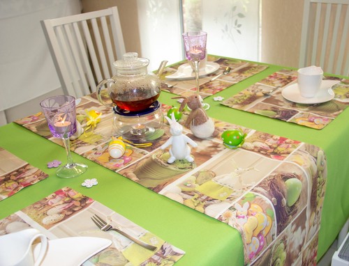Tischset - Platzset in Ostern-Motiv mit Fleckenschutz 35 x 45 cm mit Briefecke - Bild 6 von 10