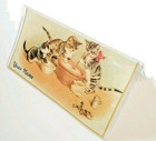 Vintage Looking Cat Kittens doing fun things Personalized Checkbook cover