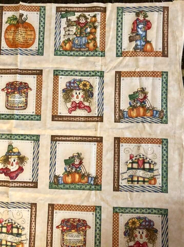 HTF Dianna Marcum Country 20 Squares Pumpkin Recipes Fabric Quilt Panel 46"x35" - Picture 3 of 6