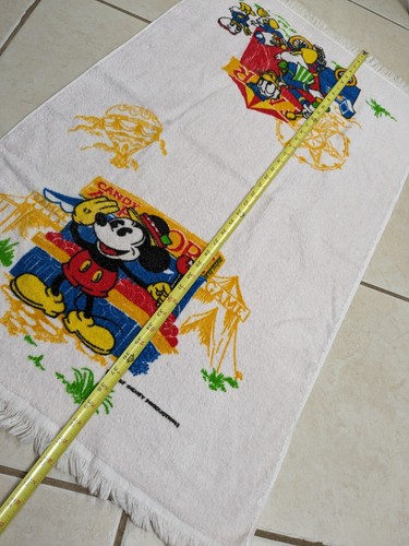 Lot (4) Vtg 80s Walt Disney Beach Bath Towels Mickey Minnie Mouse Donald Goofy - Picture 11 of 21