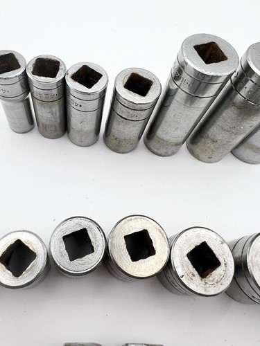 Vtg 18 Piece S-K Tools Socket Set SAE 3/8" Drive 6 & 12 Point Deep & Standard - Picture 13 of 14