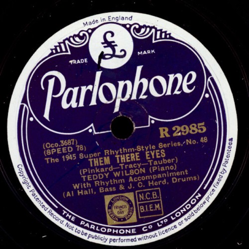 TEDDY WILSON & RHYTHM I know that you know/Them there eyes Schellackplatte X3968 - Picture 2 of 2