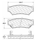 Disc Brake Pad-C-TEK Ceramic Brake Pads Front Centric 103.05560