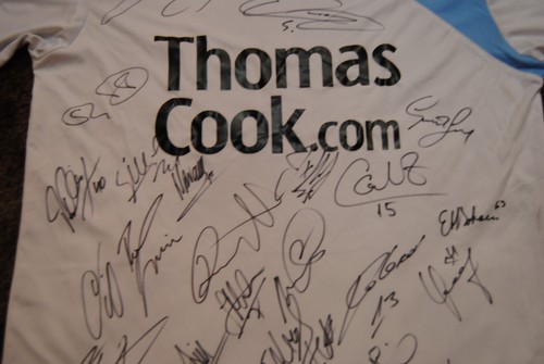 MANCHESTER CITY EPL SIGNED 2011 REPLICA SOCCER JERSEY - 第 3/4 張圖片