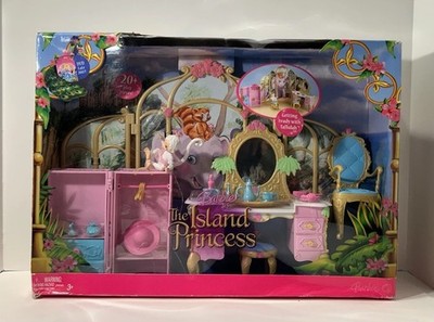 2007 Mattel Barbie Island Princess Getting Ready With Tallulah Playset NIB READ