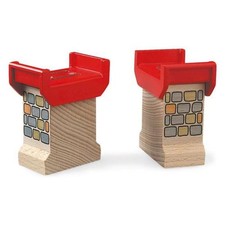 Brio 33254 - Brückenfundament (2 Stück), Spielzeug, Holzspielzeug