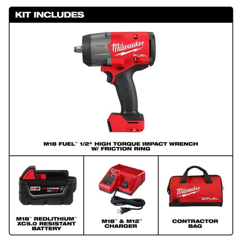 Milwaukee 2967-21B M18 FUEL 18V 1/2" Schlagschrauber-Set mit hohem Drehmoment - Bild 2 von 12