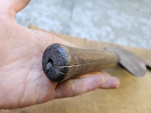 ANTIGUO CUCHILLO FASCHINE ALEMÁN HACHA GANCHO CORTADOR HERRERO FORJADO A MANO - Imagen 6 de 11