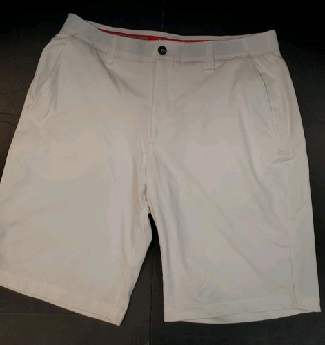 Under Armour White Athletic Stretch Golf Shorts w/ Heatgear Mens Size 36 (I8)