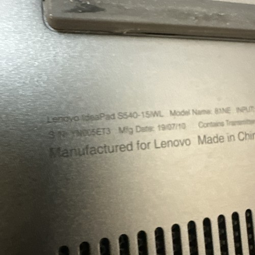 Laptop Lenovo IdeaPad S540-15IWL-intel core I7 8th gen 12gb ram 512gb storage - Picture 4 of 4