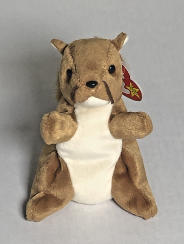 ❤️ NUEVO 1996 TY Beanie Baby "Nuts" Squirell - Peluche raro vintage con etiqueta 🌈 - Imagen 1 de 5