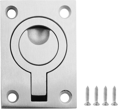 #ad 1Pcs Flush Pull Ring Handles 2.5 X 1.8 Hidden Recessed Furniture Handle 304 S $10.37