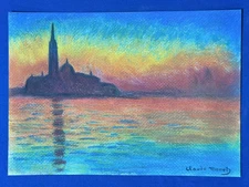 Claude Monet Drawing (Handmade) Very well preserved antique paper.