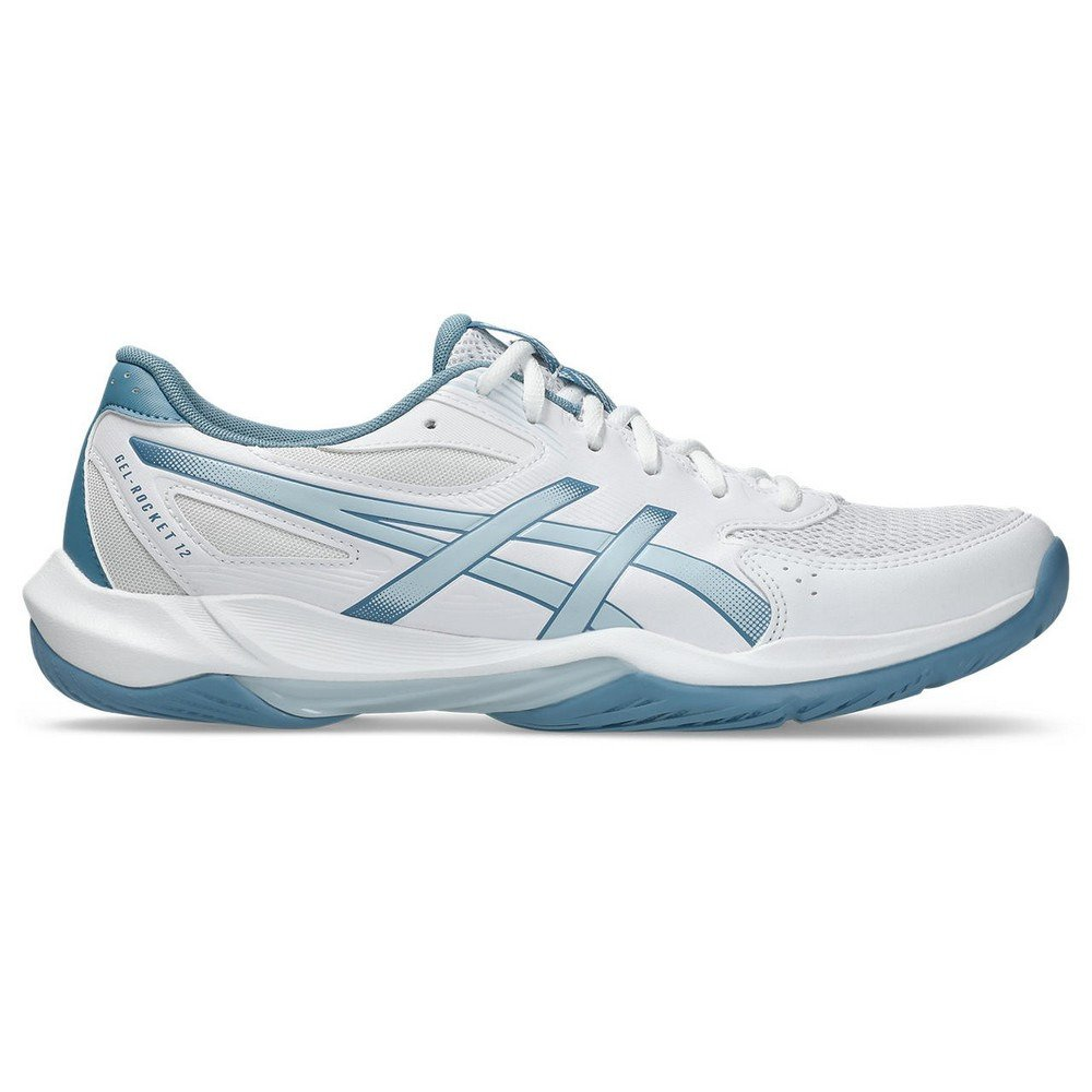 ASICS GEL-ROCKET 12 ホワイト ブルー Asics Gel-Rocket 12 White Cool Grey 1073A080-103 Men's Size | eBay