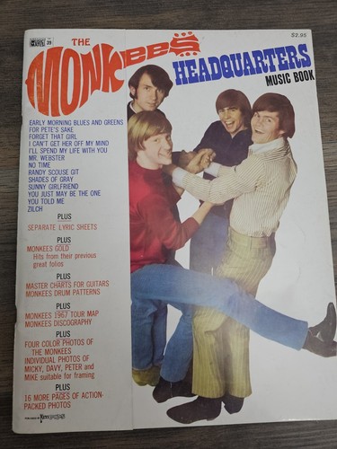 1966 The Monkees Headquarters Music Book No 39, a Key POPS