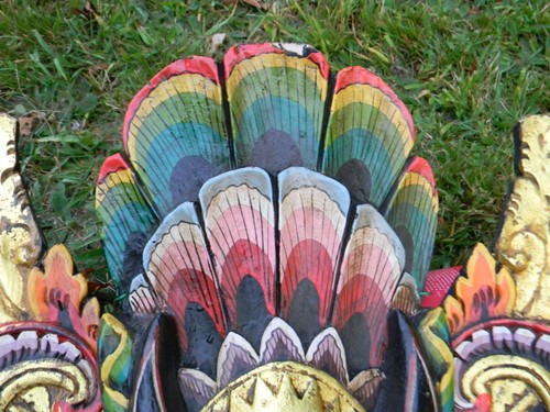 Vintage balinesische Banaspati Raja Barong Guruda Stamm Topeng Tanzmaske 20" - Bild 2 von 12