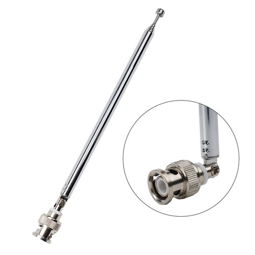 Thread Design Telescopic FM For Radio Antenna 20MHz 1300MHz 7 Sections BNC Male - Afbeelding 2 van 12