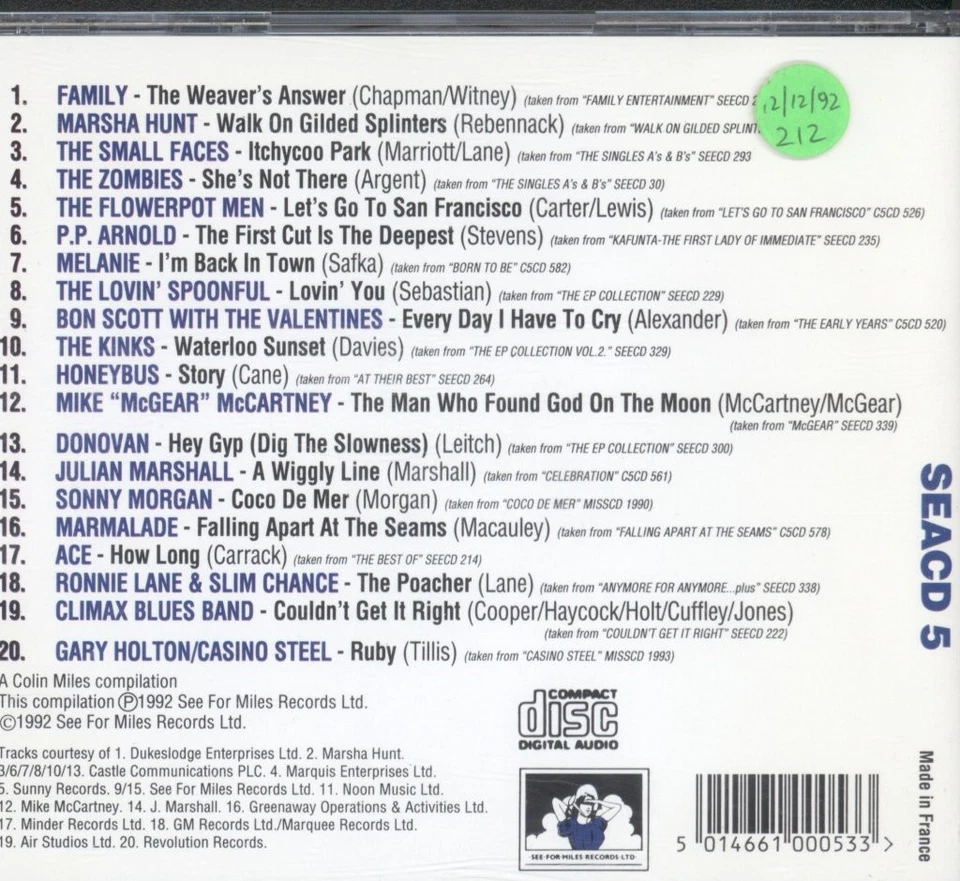 Various Artists Your Starter For Ten CD Europe See For Miles 1992 Compilation - Bild 2 von 3