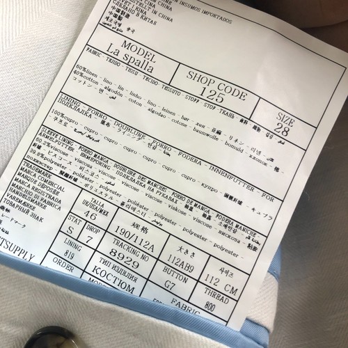 Suitsupply La Spalla Suit Jacket Mens 28 EU56S UK/US46S White Linen Blend Blazer - Picture 7 of 13