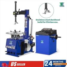 XK 1.5HP Tire Changer Wheel Balancer Machine Combo Rim Clamp 580 690 Auto Repair