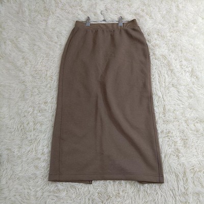 Uniqlo Jupe Collante Marron Stretch avec Fente remises dans le Dos, Décontractée, Confortable, M