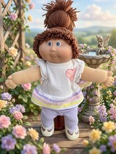 TLC Jesmar Cabbage Patch Doll With Dark Hair Blue Eyes And Freckles