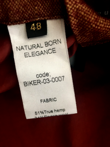 F. LLI Cerruti Men's Biker Jacket Size M made in Italy 100 % cotton - Picture 10 of 14