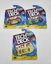 Tech Deck Santa Cruz Skateboard / Fingerboard SpongeBob SquarePants Lot of 3 NEW