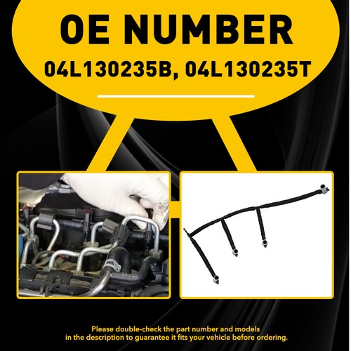 Fuel Line Hose Leak Off Injector Return Pipe For AUDI VOLKSWAGEN UK 04L130235B - Picture 3 of 13
