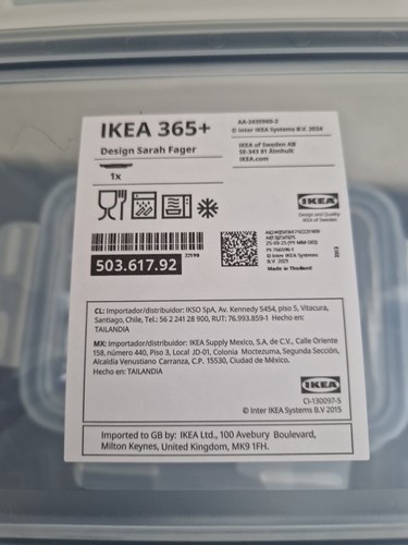 2 STÜCK IKEA 365+ Behälter 1, 8 Liter + 2 STÜCK DECKEL Aufbewahrung Glas - Bild 3 von 3