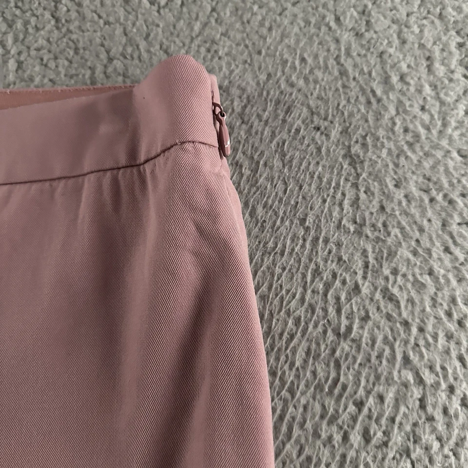 Rebecca Taylor Womens Pants Pink Size 4 Spring Crop Pant Wide Leg Wool Blend - Image 3 of 4