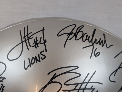 Fútbol americano autografiado - Calvin Johnson, Jon Kitna + 8 más 2007 Detroit Lions - Imagen 8 de 9