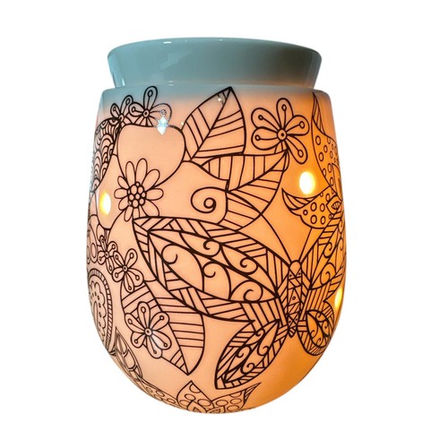 Scentsy "REIMAGINE" Color It Yourself Full Size Wax Warmer Butterfly Flowers NIB - Picture 3 of 4