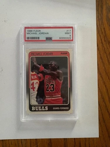 1988 Fleer MICHAEL JORDAN #17 Basketball Card PSA 9 MINT