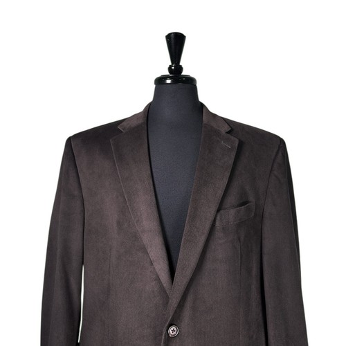 Chaps Ralph Lauren Mens 42R Brown Velvet Herringbone Blazer Sport Coat Jacket - Picture 6 of 10